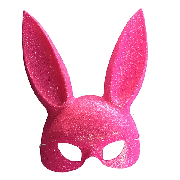 ANTIFAZ CONEJO GLITTER ROSADO X3 UNI - 1