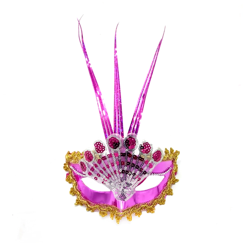 ANTIFAZ VENECIANO ABANICO FUCSIA X1UNI - 1