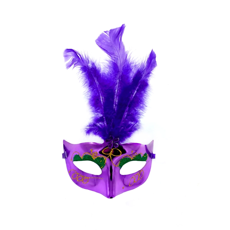 ANTIFAZ VENECIANO PLUMA MORADO X1UNI - 1