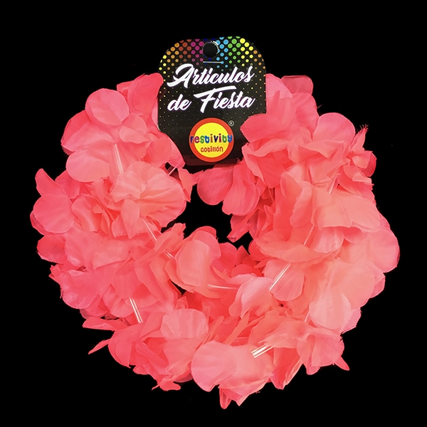 CINTILLO ELASTICADO FLOR FLUOR FUCSIA X6 UNI - 1