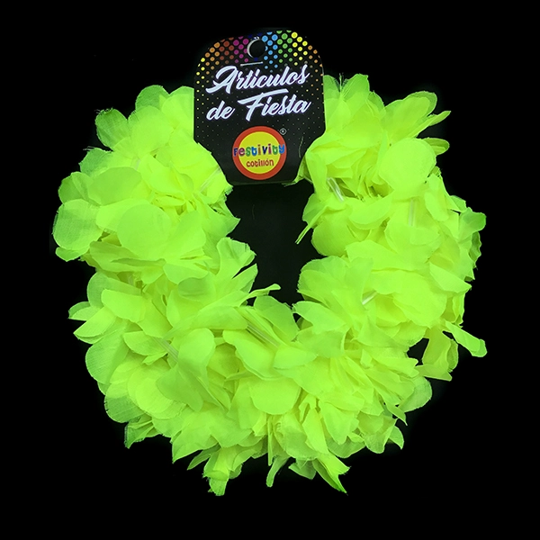 CINTILLO ELASTICADO FLOR FLUOR AMARILLO X6 UNI - 1