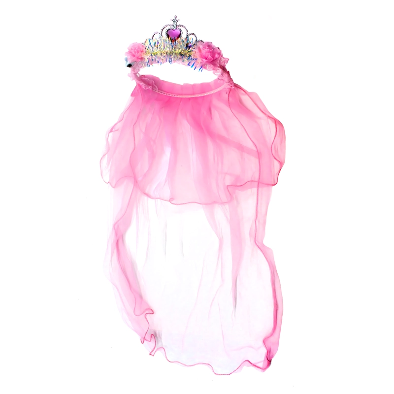 CINTILLO CORONA LED VELO ROSADO X1UNI - 1