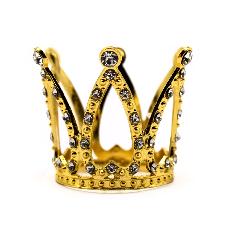 CORONA METALICA BOUQUET 3.4CM DORADO X6 UNI - 1