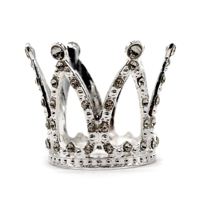 CORONA METALICA BOUQUET 3.4CM PLATEADO X6 UNI - 1