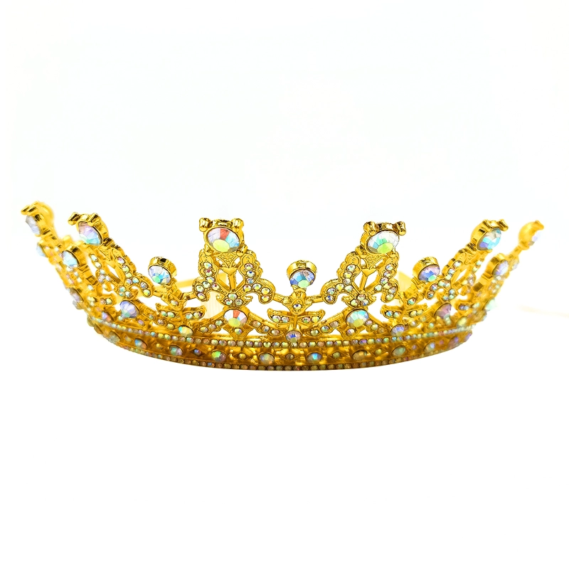CORONA TIARA METALICA REINA DORADO X1UNI - 1