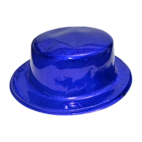 GORRO CHAPLIN CUADRADO BRILLANTE AZUL X12 UNI - 1