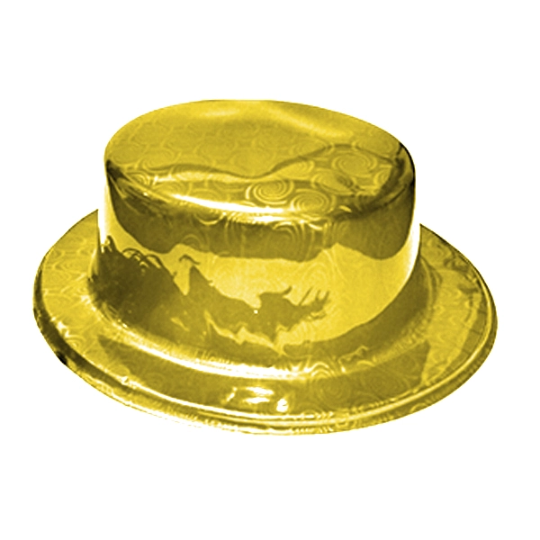 GORRO CHAPLIN CUADRADO BRILLANTE DORADO X12 UNI - 1