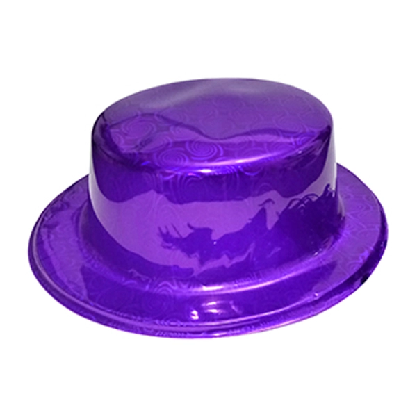 GORRO CHAPLIN CUADRADO BRILLANTE MORADO X12 UNI - 1