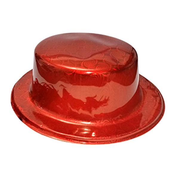 GORRO CHAPLIN CUADRADO BRILLANTE ROJO X12 UNI - 1