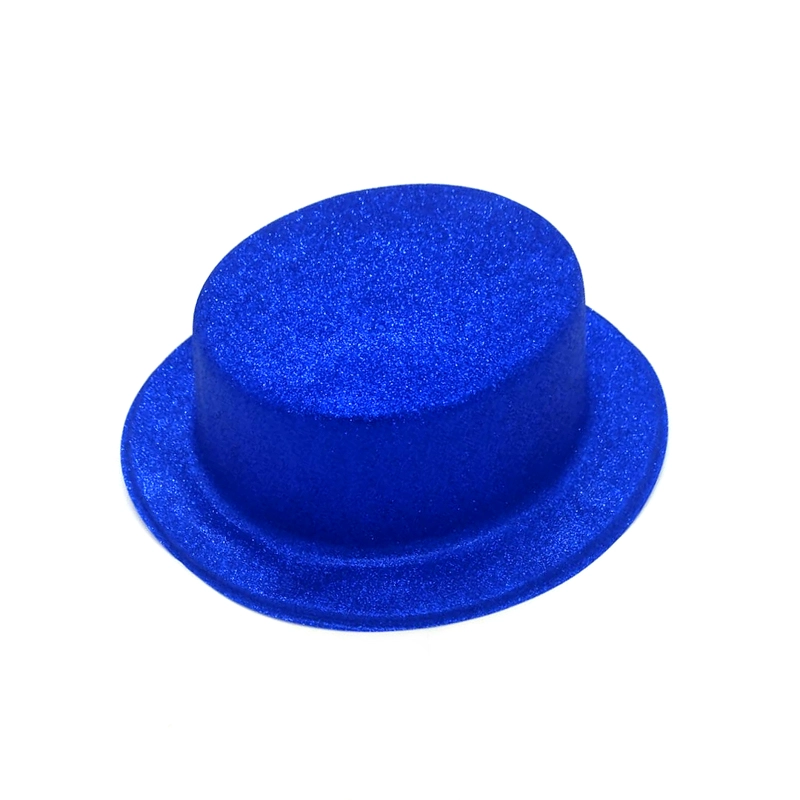 GORRO CHAPLIN CUADRADO ESCARCHA LISO AZUL X12 UNI - 1