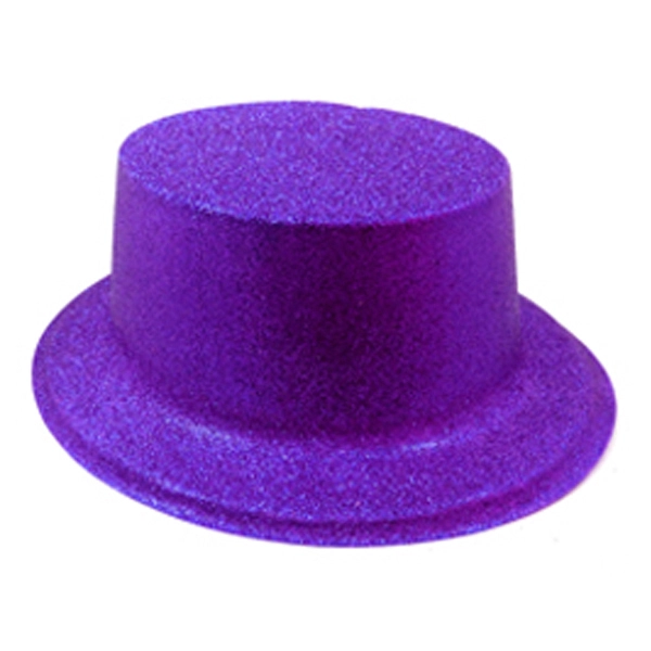 GORRO CHAPLIN CUADRADO ESCARCHA LISO MORADO X12 UNI - 1