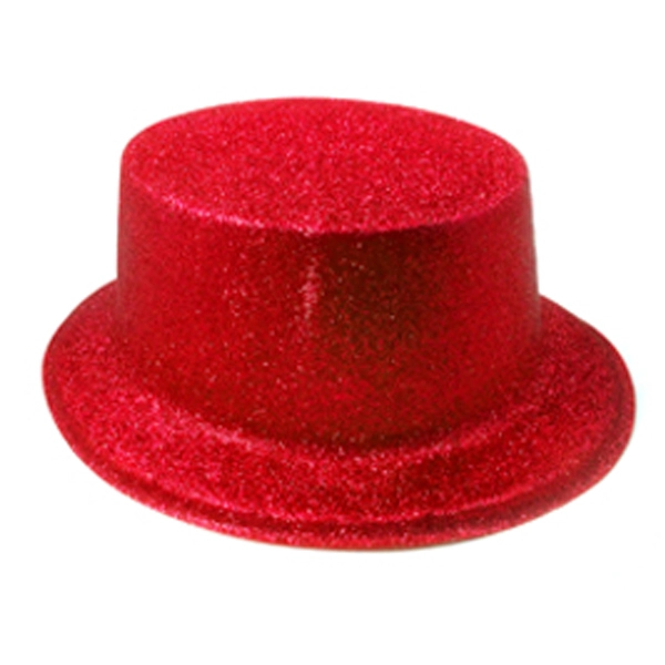 GORRO CHAPLIN CUADRADO ESCARCHA LISO ROJO X12 UNI - 1