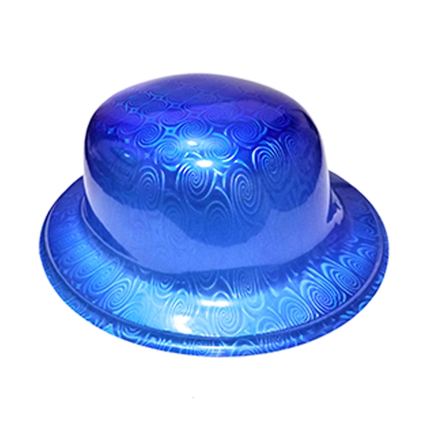 GORRO CHAPLIN REDONDO BRILLANTE AZUL X12 UNI - 1