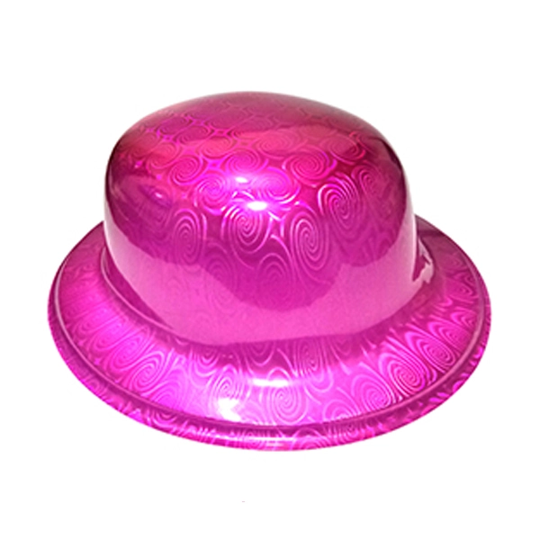 GORRO CHAPLIN REDONDO BRILLANTE FUCSIA X12 UNI - 1