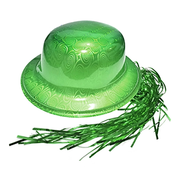 GORRO CHAPLIN REDONDO BRILLANTE PELO VERDE X12 UNI - 1