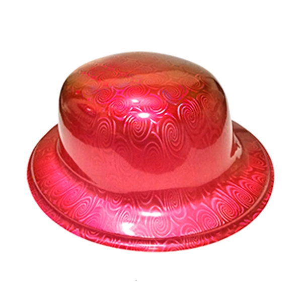 GORRO CHAPLIN REDONDO BRILLANTE ROJO X12 UNI - 1