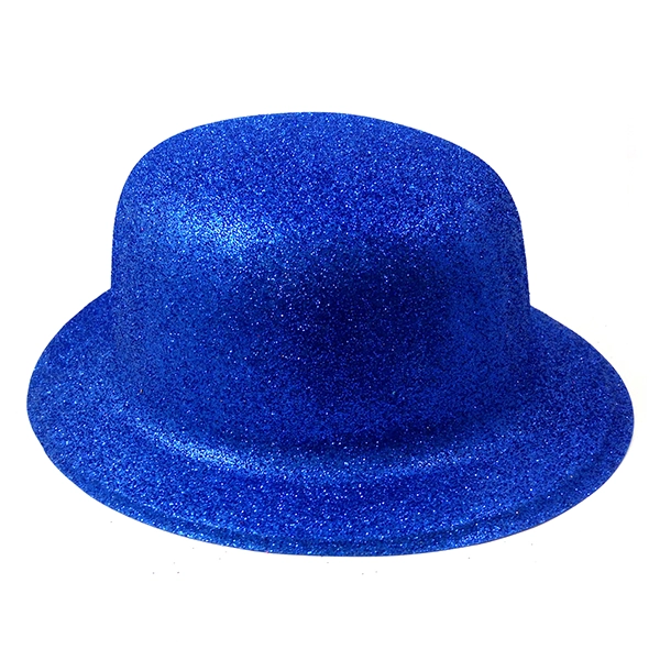 GORRO CHAPLIN REDONDO ESCARCHA LISO AZUL X12 UNI - 1