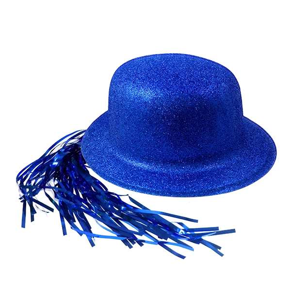 GORRO CHAPLIN REDONDO ESCARCHA LISO PELO AZUL X12 UNI - 1