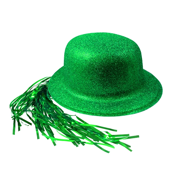 GORRO CHAPLIN REDONDO ESCARCHA LISO PELO VERDE X12 UNI - 1