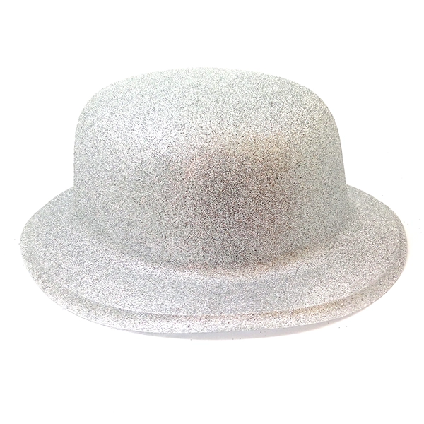 GORRO CHAPLIN REDONDO ESCARCHA LISO PLATEADO X12 UNI - 1