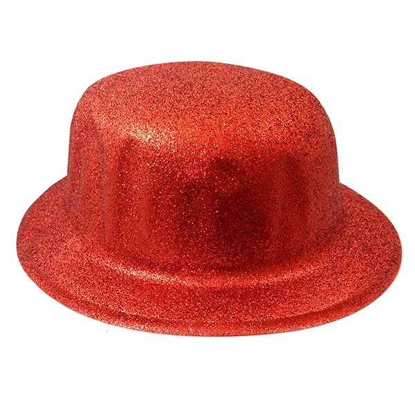 GORRO CHAPLIN REDONDO ESCARCHA LISO ROJO X12 UNI - 1