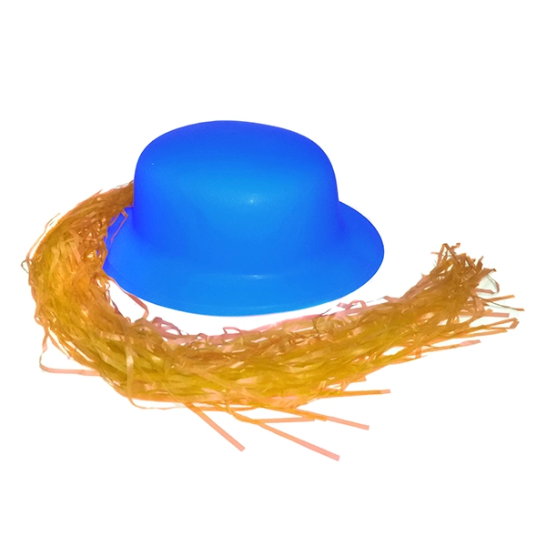 GORRO CHAPLIN REDONDO FLUOR AZUL PELO 60CM X12 UNI - 1