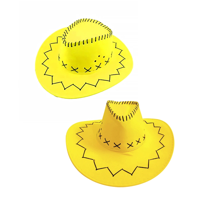 SOMBRERO VAQUERO FLUOR AMARILLO X1 UNI - 1