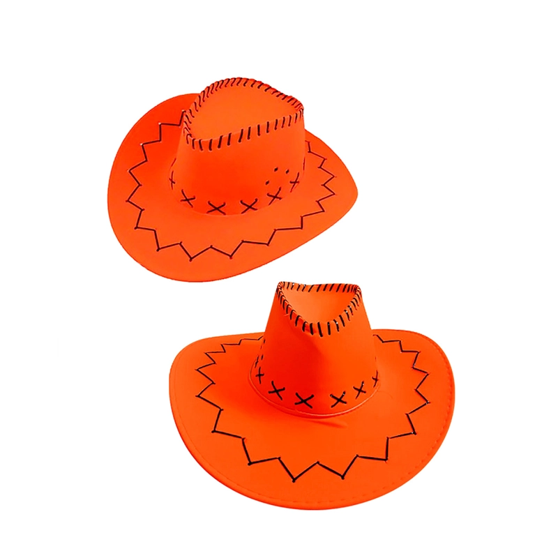 SOMBRERO VAQUERO FLUOR NARANJO X1 UNI - 1