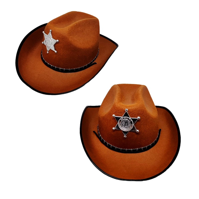 SOMBRERO VAQUERO SHERIF CAFE  X1UNI - 1