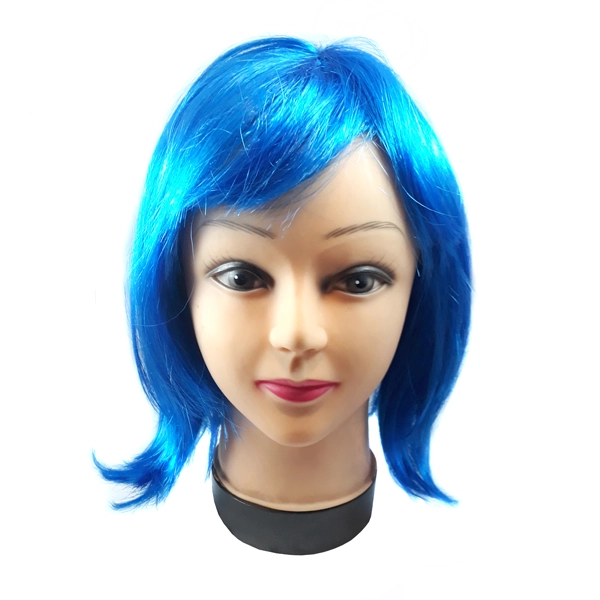 PELUCA CORTA 32CM 100GR AZUL REY X1 UNI - 1