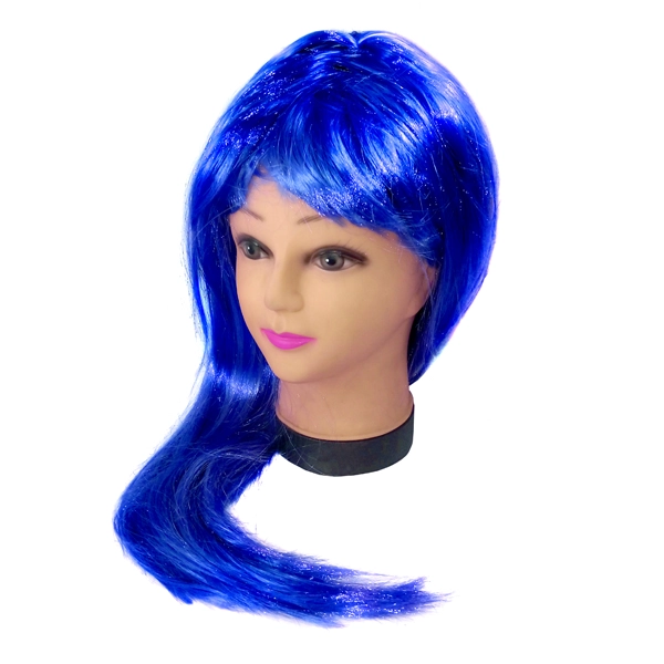 PELUCA LARGA 60CM 160GR AZUL REY X1 UNI - 1