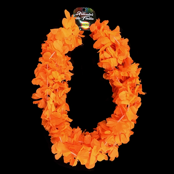 COLLAR FLOR LISO NARANJO X6 UNI - 1