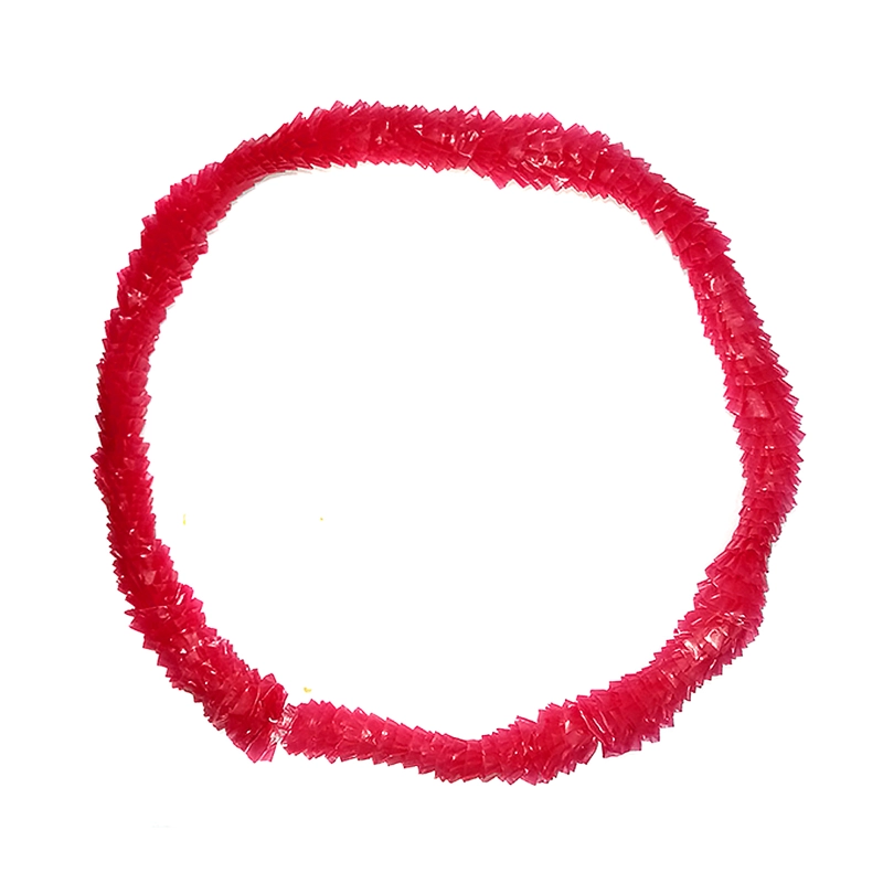 COLLAR HAWAI PLASTICO ROJO X12 UNI - 1