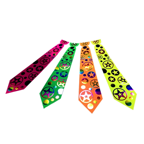CORBATA CARTON FLUOR ESTRELLA ARCOIRIS X6 UNI - 1