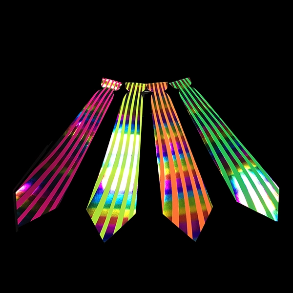 CORBATA CARTON FLUOR VERTICAL ARCOIRIS X6 UNI - 1