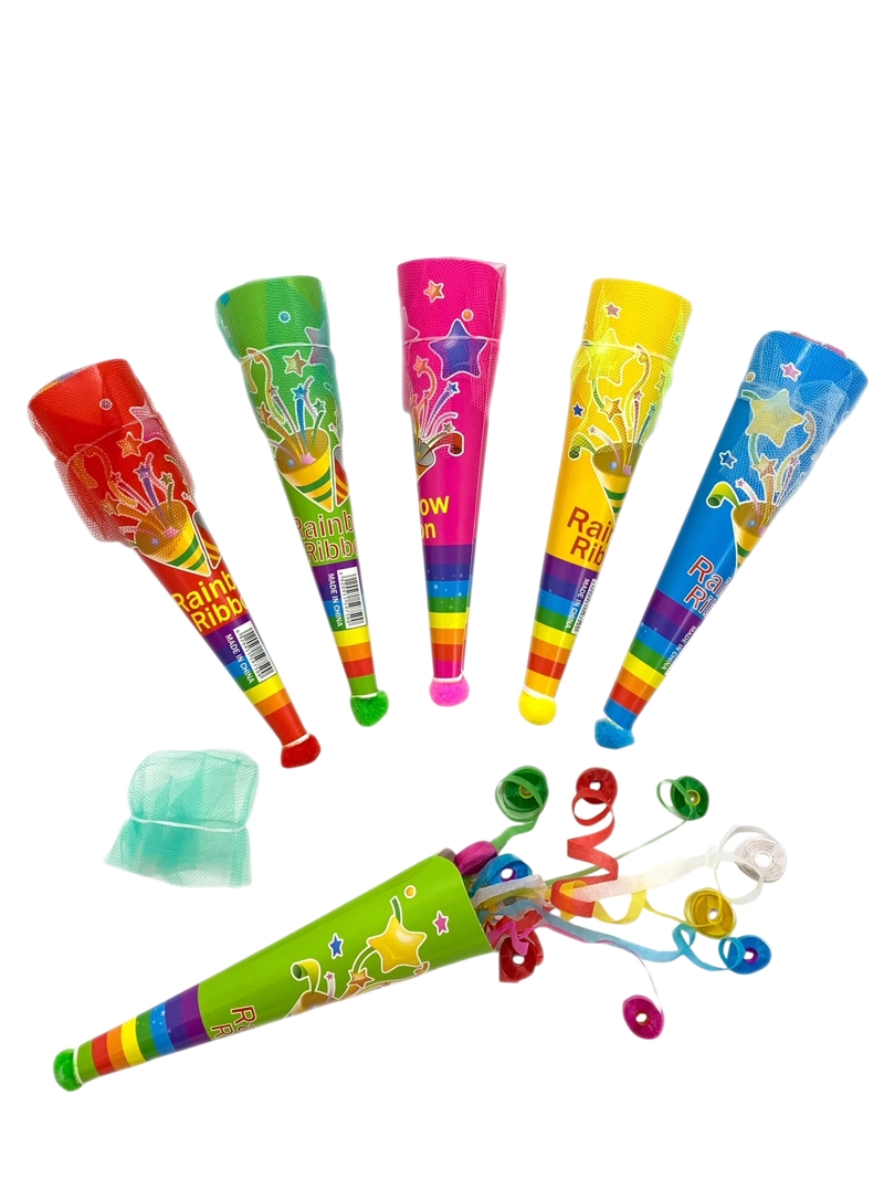 CONO LANZA PAPEL CREPE ARCOIRIS 2 PCS X1 UNI - 1