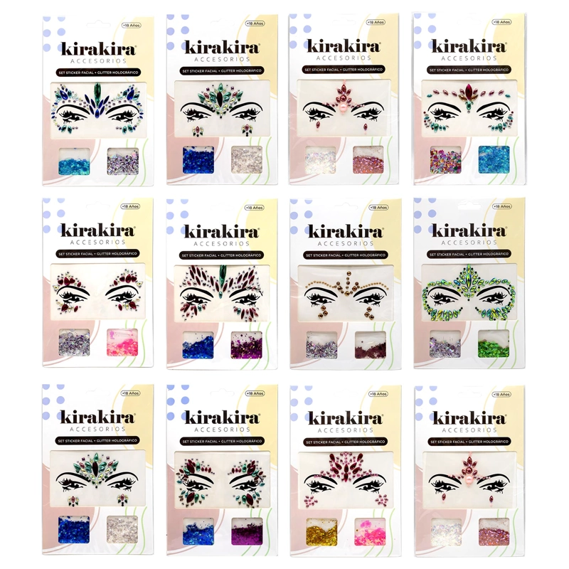 SET STICKER + GLITTER HOLEOGRAFICO X1 UNI - 1