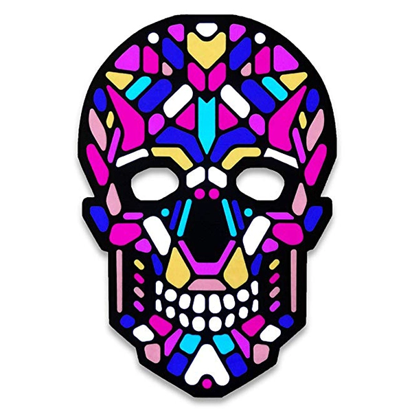 MASCARA AUDIO LED CALAVERA X1 UNI - 1