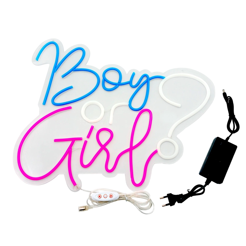 LETRERO 50X40CM BOY OR GIRL LED X1UNI - 1