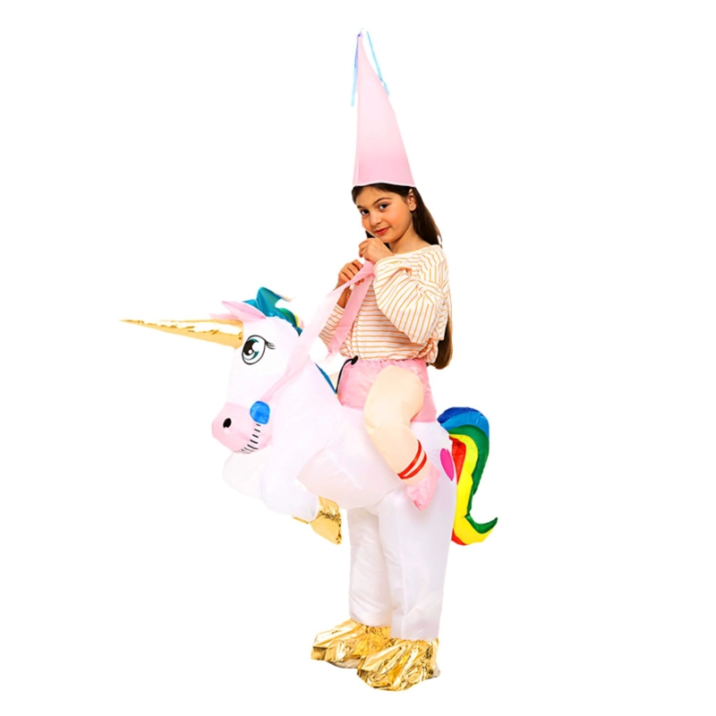TRAJE INFANTIL INFLABLE RIDE UNICORN 120-150CM X1UNI - 1