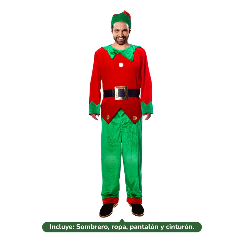 TRAJE ELFO HOMBRE ADULTO 180CM X1UNI - 1