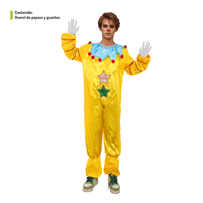 TRAJE PAYASO AMARILLO M - 1