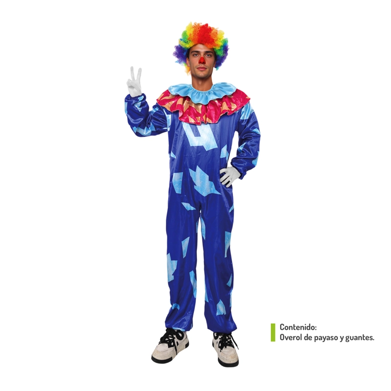TRAJE PAYASO AZUL S - 1