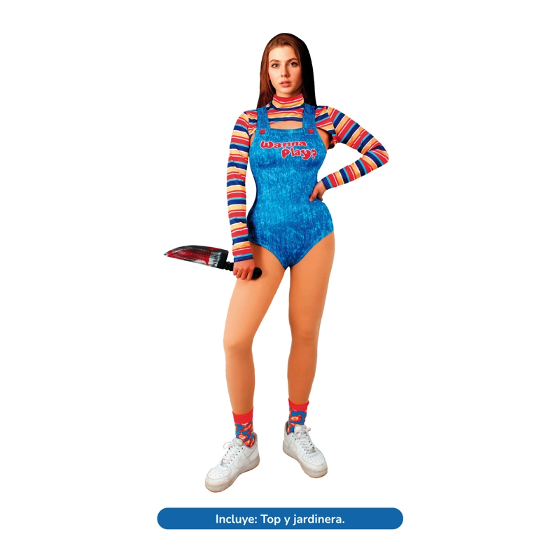 TRAJE ADULTO MUÑECA LOCA S - 1