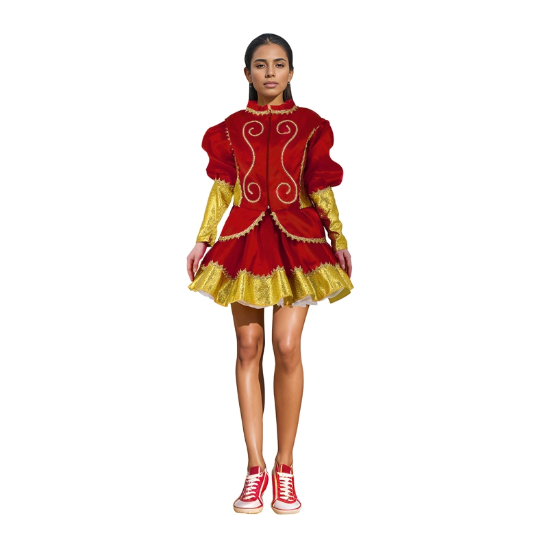 TRAJE CAPORAL MUJER L ROJO - 1