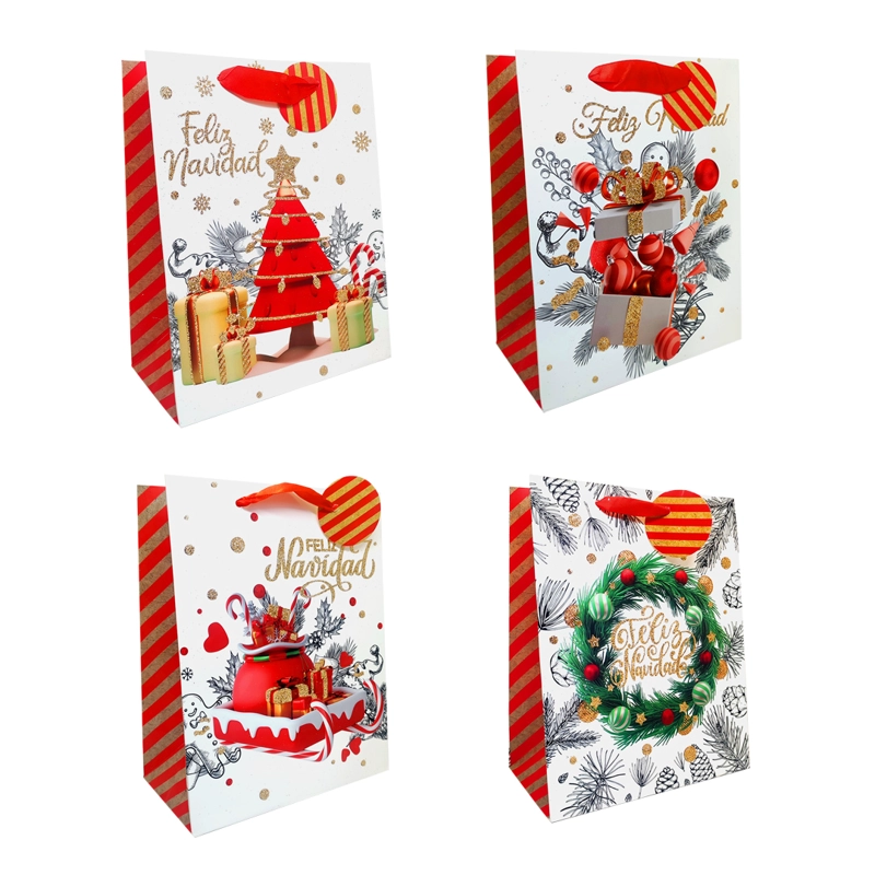 BOLSA DE REGALO FELIZ NAVIDAD 30X40 X1UNI - 1
