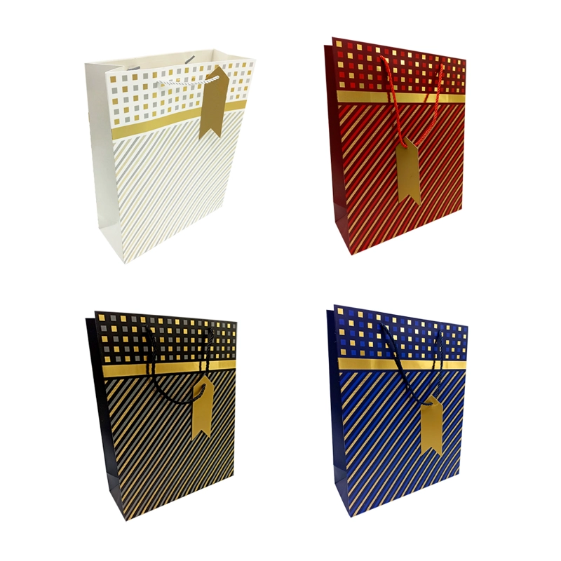 BOLSA DE REGALO GOLDEN STRIPES 30X40 X1UNI - 1