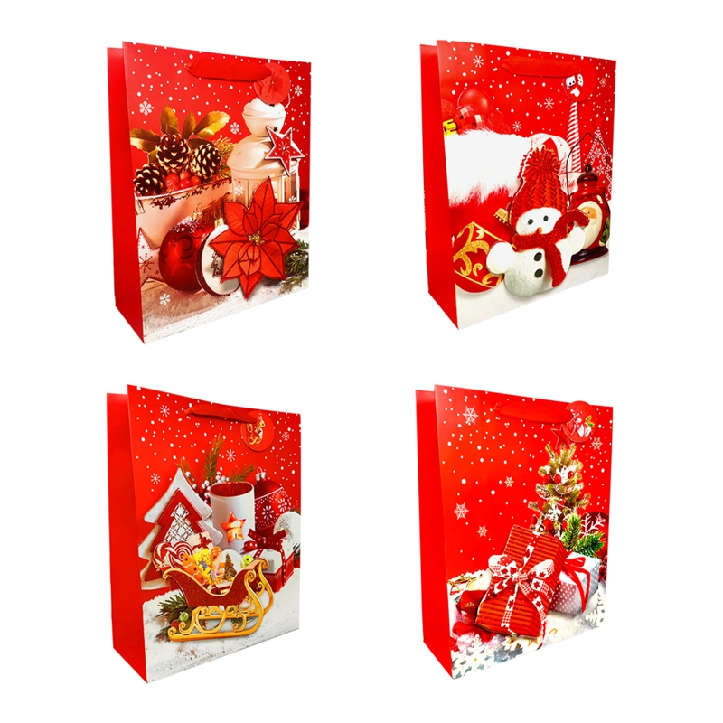 BOLSA DE REGALO NAVIDAD GLITTER 30X40 X1UNI - 1