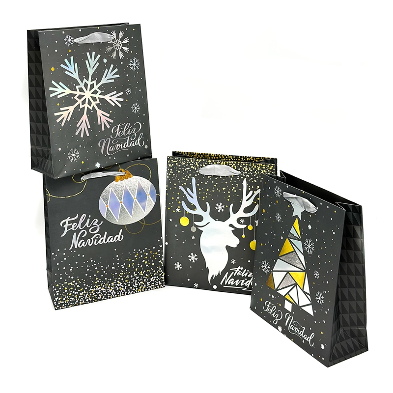 BOLSA DE REGALO NAVIDAD NACARADO 30X40 X12 UNI - 1