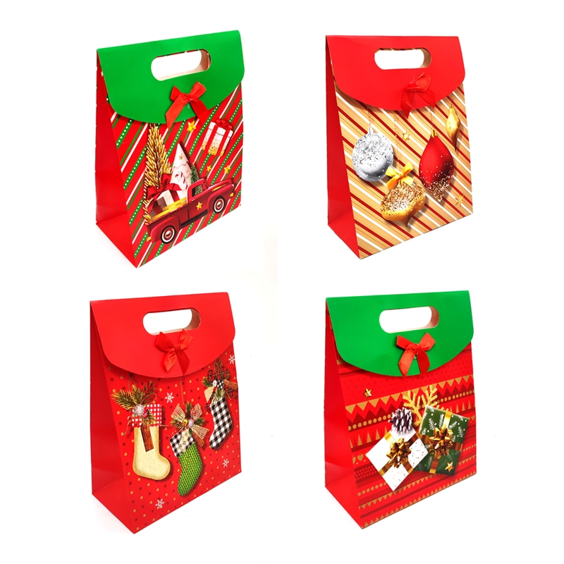 BOLSA DE REGALO VELCRO NAVIDAD 31X24 X12 UNI - 1